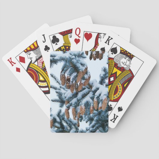 Jeu De Cartes Boughs et cônes couverts de neige (dos)