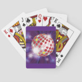 Jeu De Cartes Boule disco rétro années 70 Rouge vibrant (dos)