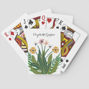 Jeu De Cartes Bouquet d'aquarelle rose jaune