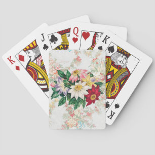 Jeu De Cartes Bouquet de fleurs de style vintage coloré