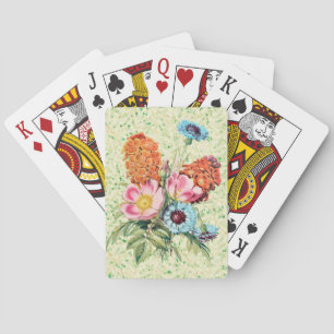 Jeu De Cartes Bouquet de fleurs de style vintage Lecture Cartes