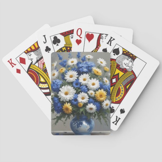 Jeu De Cartes Bouquet de fleurs Elégante aquarelle (dos)