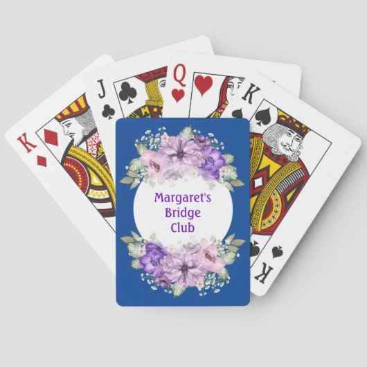Jeu De Cartes Bouquet de fleurs personnalisé (dos)