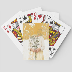 Jeu De Cartes Bouquet de fleurs sauvages Cottagecore Portrait
