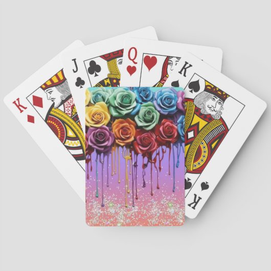 Jeu De Cartes Bouquet de fleurs vives (dos)