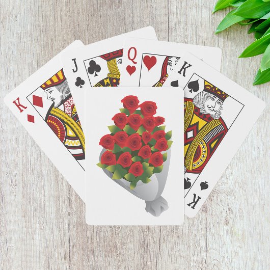 Jeu De Cartes Bouquet De Roses Rouges