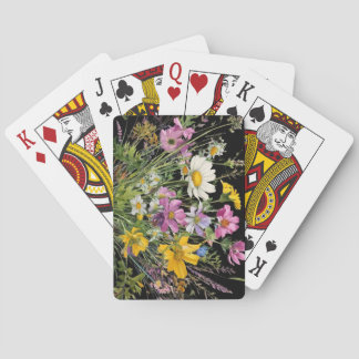 Jeu De Cartes bouquet fleur sauvage aquarelle sur arrière - plan