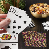Jeu De Cartes Bourgogne et Or Série Léopard Design 2 (In Situ)