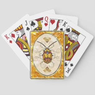 Jeu De Cartes Bouteille à feuilles rouges