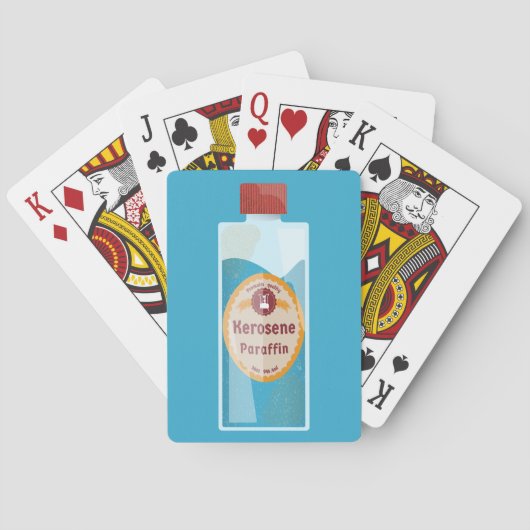 Jeu De Cartes Bouteille de kérosène Paraffine (dos)