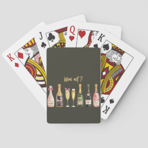 Jeu De Cartes Bouteille de vin à thème Boire du vin Pas drôle Ve