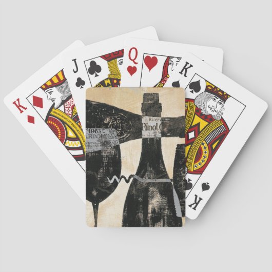 Jeu De Cartes Bouteille de vin et verre (dos)