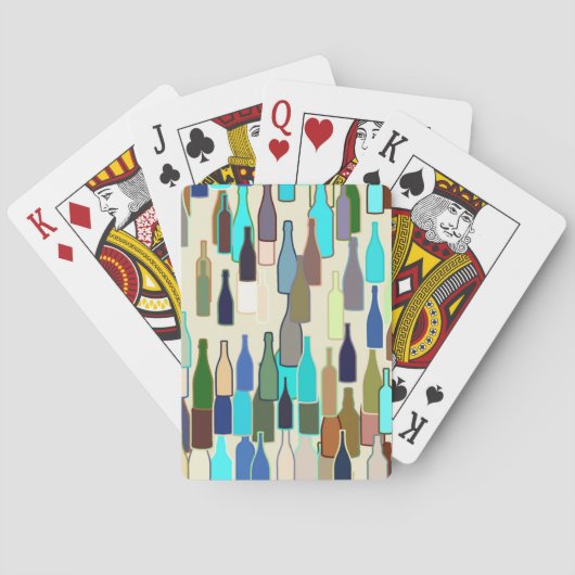 Jeu De Cartes Bouteilles de vin, couleur multi, arrière - plan (dos)