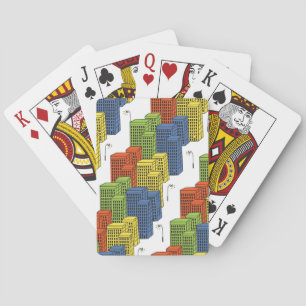 Jeu De Cartes Bouteilles en verre, design Motif Abstrait.