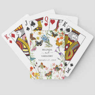 Jeu De Cartes Bouteilles Fleurs sauvages  Mariage floral