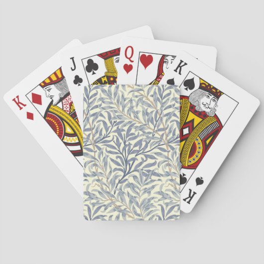 Jeu De Cartes Bouton bleu saule (par William Morris) (dos)