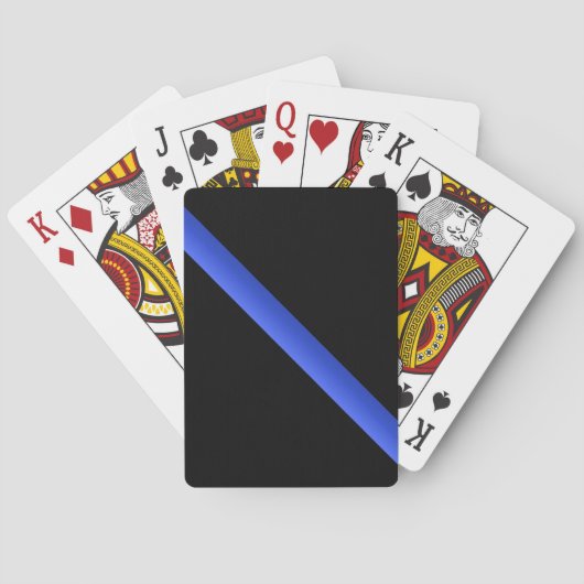 Jeu De Cartes Boutons Ligne Bleue Mince (dos)