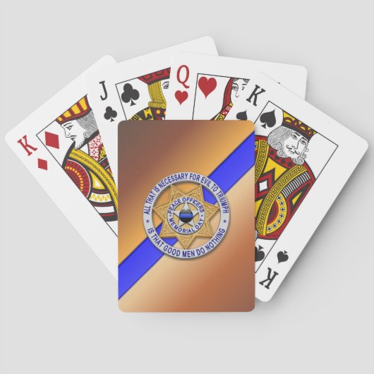 Jeu De Cartes Boutons Ligne Bleue Mince (dos)