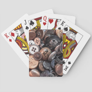 Jeu De Cartes Boutons métalliques vintages Cartes de lecture cla