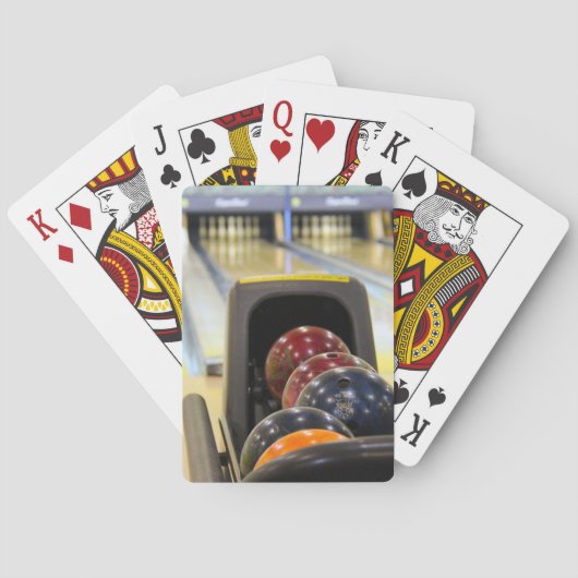Jeu De Cartes Bowling Alley et boules de bowling (dos)