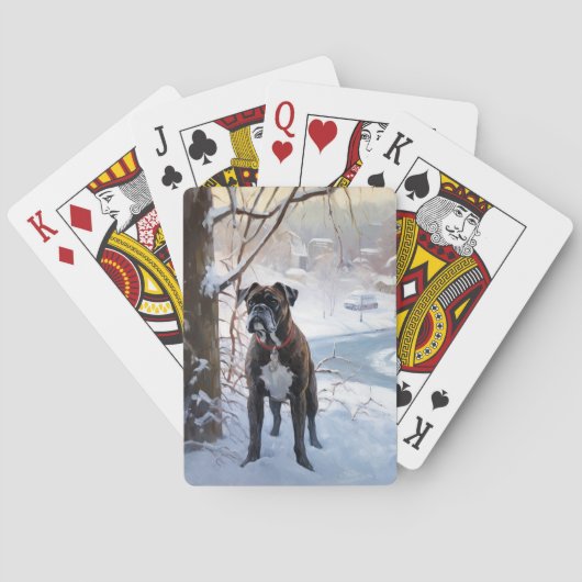 Jeu De Cartes Boxe Laisser Neige Noël (dos)
