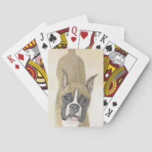 Jeu De Cartes Boxer Peinture - Cute Original Chien Art