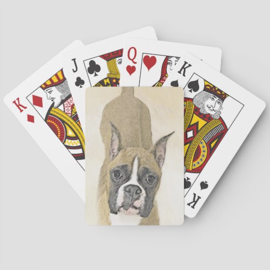 Jeu De Cartes Boxer Peinture - Cute Original Chien Art (dos)