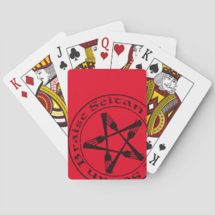 Jeu De Cartes Braise Seitan Vegan Pentagram (version sombre)