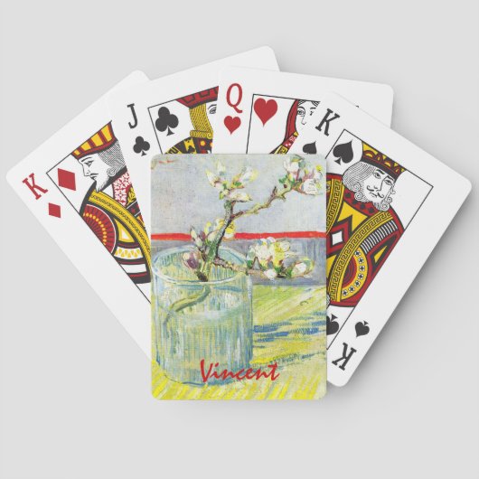 Jeu De Cartes Branche d'amande en fleurs par Vincent van Gogh (dos)
