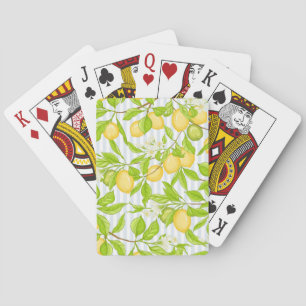 Jeu De Cartes Branche de citronnier : Motif sans fil