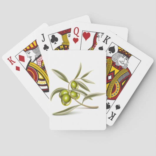 Jeu De Cartes Branche des olives vertes (dos)