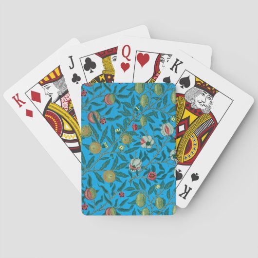 Jeu De Cartes Branches avec grenades de William Morris (dos)