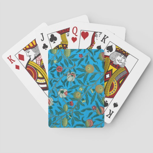 Jeu De Cartes Branches avec grenades par William Morris (dos)