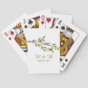 Jeu De Cartes Branches brossées Mariage Jouer des cartes