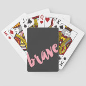 Jeu De Cartes Brave de script fillette | Noir rose (dos)