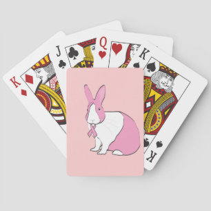 JEU DE CARTES BREAST CANCER AWARENESS BUNNY