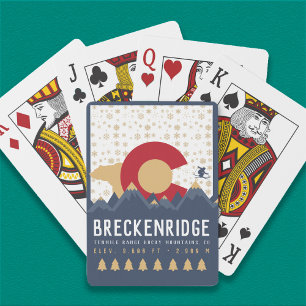 Jeu De Cartes Breckenridge Colorado Drapeau Montagne Ski Souveni