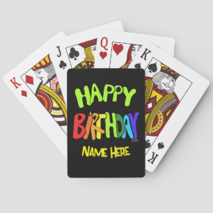 Jeu De Cartes Bright and Happy Birthday Nom personnalisé