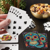 Jeu De Cartes Bright Folk Art Skull Day of the Dead Party (In Situ)