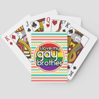 Jeu De Cartes Bright Rainbow Stripes; Gay Brother