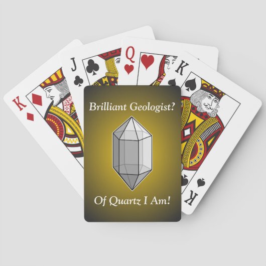 Jeu De Cartes Brilliant géologue Quartz Pun (dos)