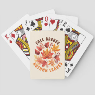 Jeu De Cartes Brise D'Automne, Feuilles D'Automne - Charbon D'Au