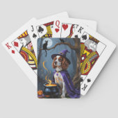 Jeu De Cartes Brittany Spaniel Chien Whimsical Halloween Peintur (dos)