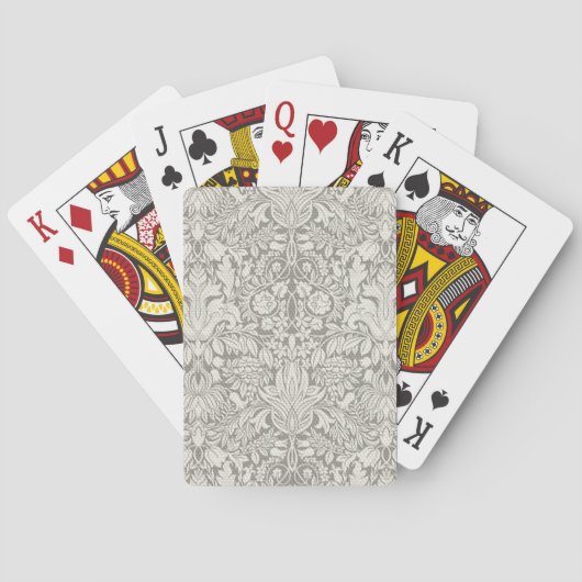 Jeu De Cartes brocade en dentelle blanche élégante (dos)