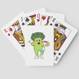 Jeu De Cartes Broccoli à Hockey avec chauve-souris de hockey