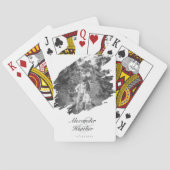 Jeu De Cartes Brosse moderne photo mariage Faveur | BLANCHE (dos)