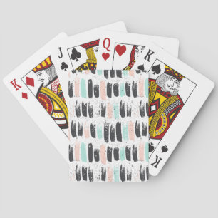 Jeu De Cartes Brosses et motif de courses d'encre