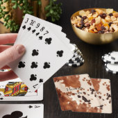 Jeu De Cartes Brown Cream Southwest Cowhide Christmas (In Situ)