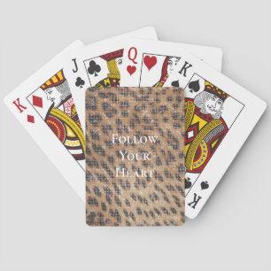 Jeu De Cartes Brown Leopard Poster de animal Sparkle