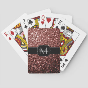 Jeu De Cartes Brown Rouge faux Parties scintillant scintille Mon